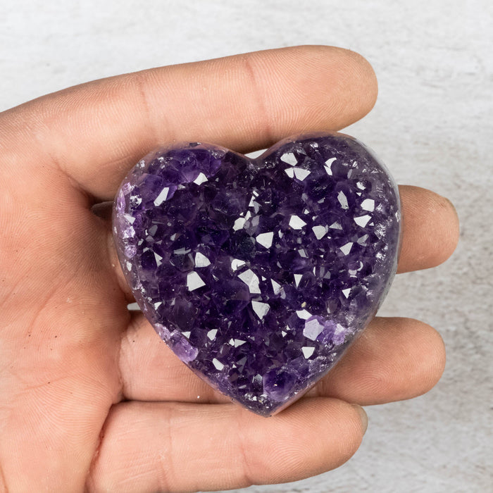 Amethyst Heart 131 g 58x55mm - InnerVision Crystals