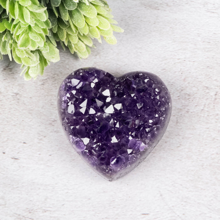 Amethyst Heart 131 g 58x55mm - InnerVision Crystals