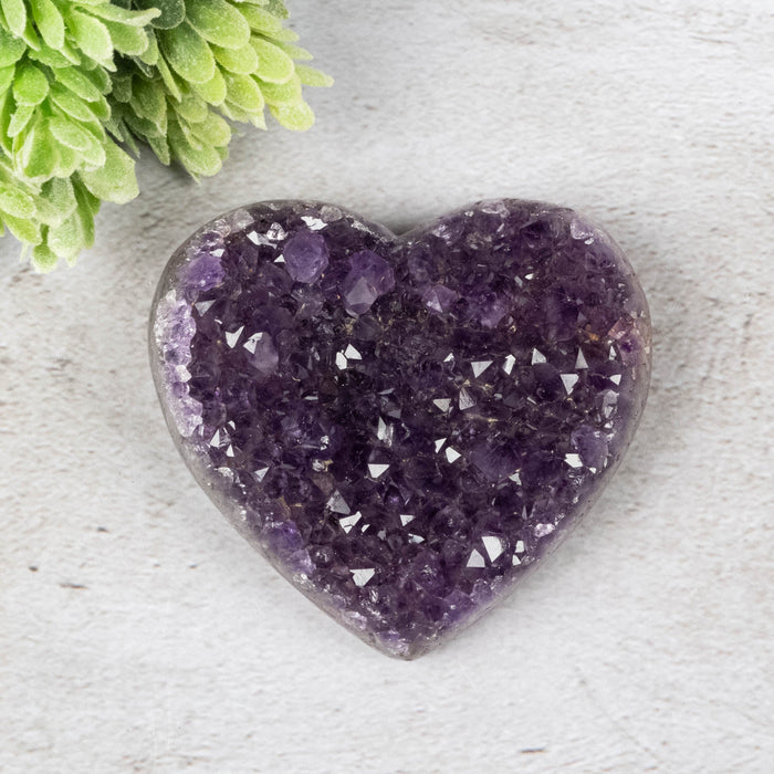 Amethyst Heart 131 g 74x68mm - InnerVision Crystals