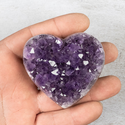 Amethyst Heart 139 g 64x58mm - InnerVision Crystals