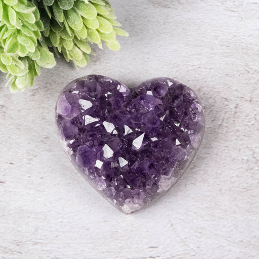 Amethyst Heart 139 g 64x58mm - InnerVision Crystals