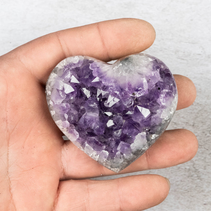 Amethyst Heart 146 g 64x57mm - InnerVision Crystals