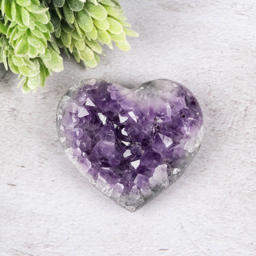 Amethyst Heart 146 g 64x57mm - InnerVision Crystals