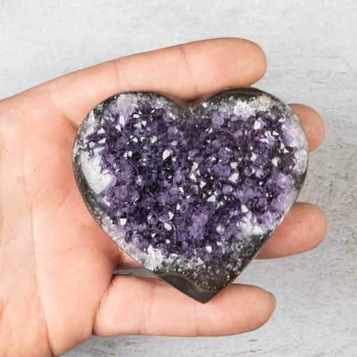 Amethyst Heart 149 g 77x70mm - InnerVision Crystals