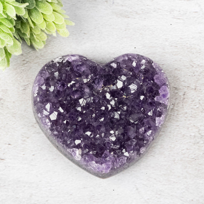 Amethyst Heart 153 g 77x69mm - InnerVision Crystals