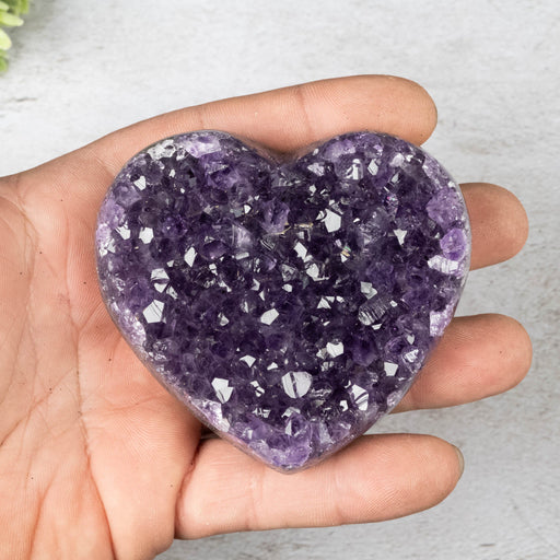 Amethyst Heart 153 g 77x69mm - InnerVision Crystals