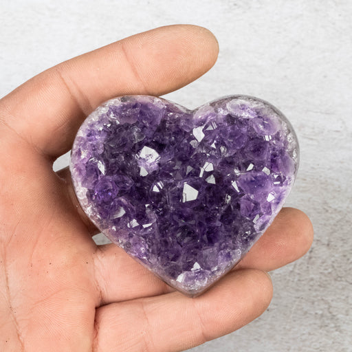 Amethyst Heart 161 g 68x60mm - InnerVision Crystals