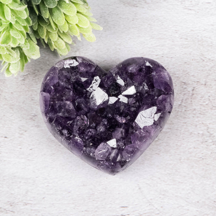 Amethyst Heart 170 g 68x60mm - InnerVision Crystals