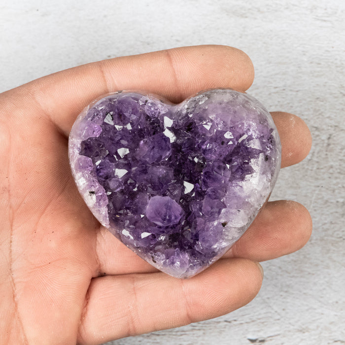 Amethyst Heart 176 g 65x58mm - InnerVision Crystals