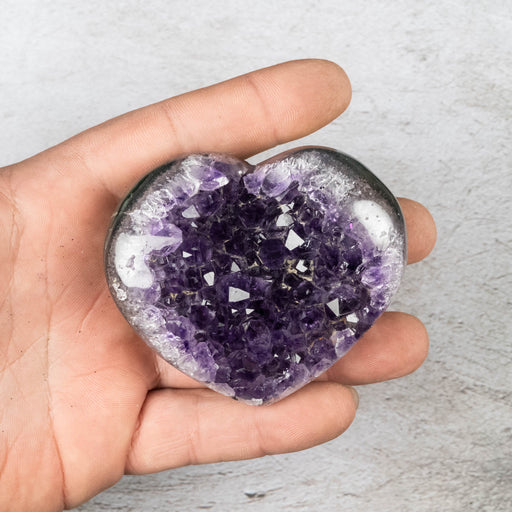 Amethyst Heart 183 g 72x63mm - InnerVision Crystals