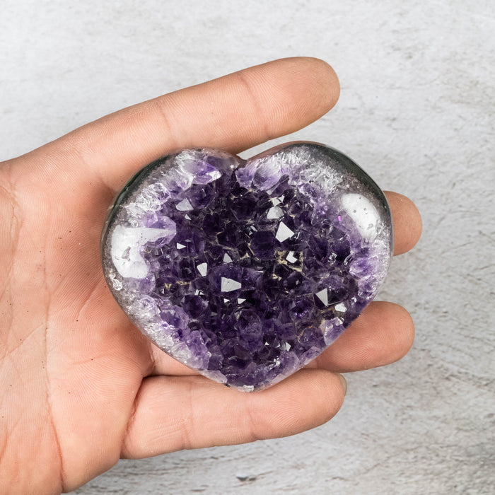 Amethyst Heart 183 g 72x63mm - InnerVision Crystals