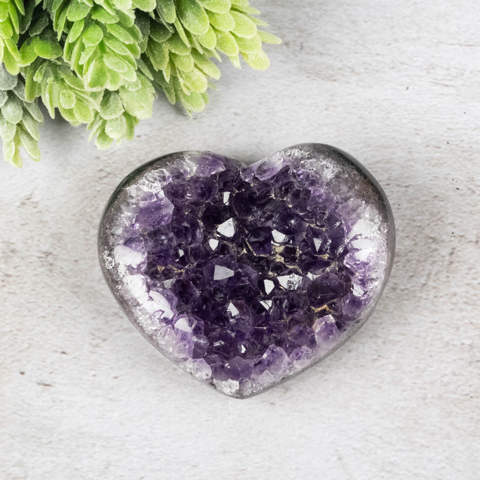 Amethyst Heart 183 g 72x63mm - InnerVision Crystals