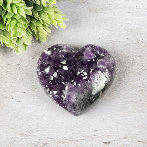 Amethyst Heart 184 g 69x64mm - InnerVision Crystals