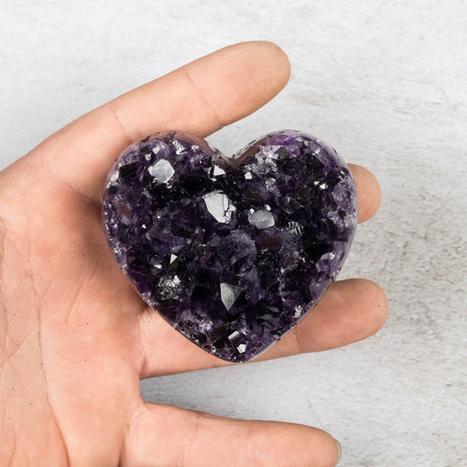 Amethyst Heart 200 g 68x63mm - InnerVision Crystals