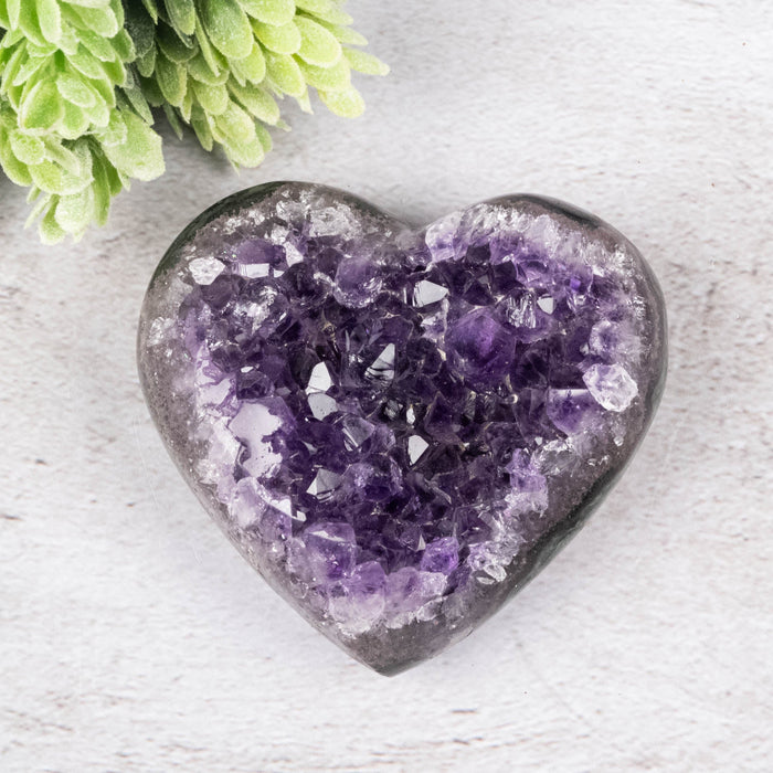 Amethyst Heart 211 g 75x68mm - InnerVision Crystals