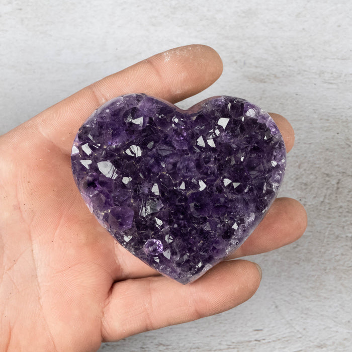 Amethyst Heart 223 g 76x68mm - InnerVision Crystals