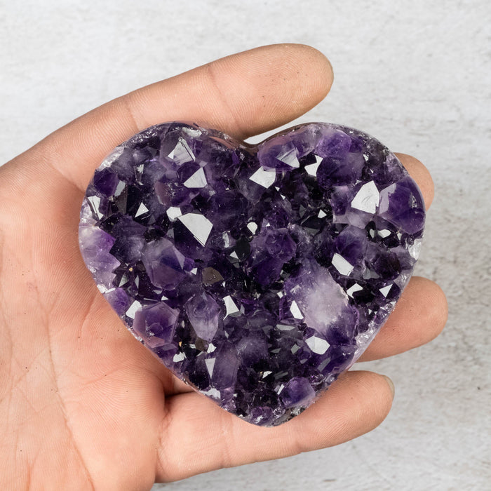 Amethyst Heart 226 g 80x72mm - InnerVision Crystals