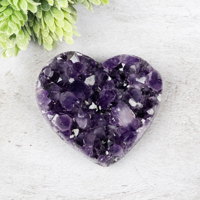 Amethyst Heart 226 g 80x72mm - InnerVision Crystals