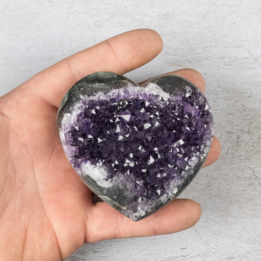 Amethyst Heart 230 g 79x73mm - InnerVision Crystals