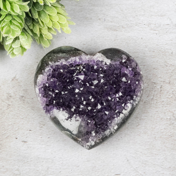 Amethyst Heart 230 g 79x73mm - InnerVision Crystals