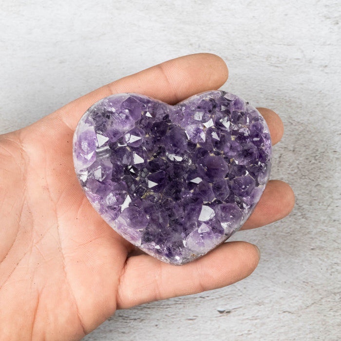 Amethyst Heart 240 g 80x71mm - InnerVision Crystals