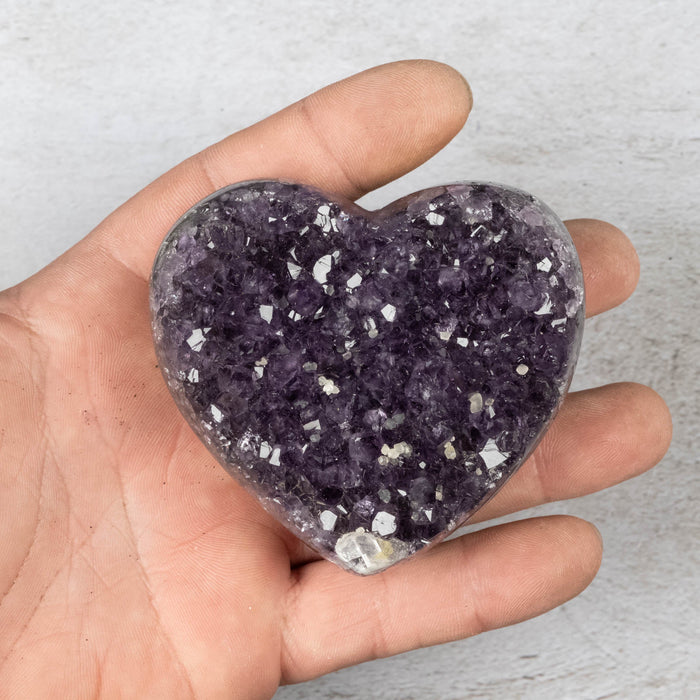 Amethyst Heart 245 g 74x67mm - InnerVision Crystals