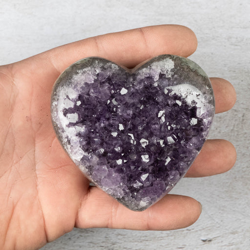 Amethyst Heart 252 g 76x74mm - InnerVision Crystals