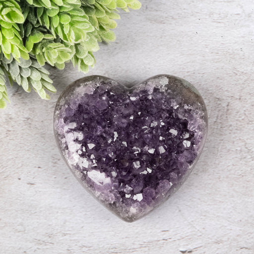 Amethyst Heart 252 g 76x74mm - InnerVision Crystals