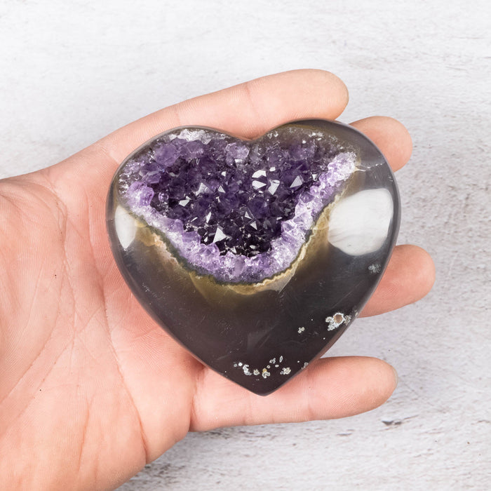 Amethyst Heart 254 g 82x78mm - InnerVision Crystals