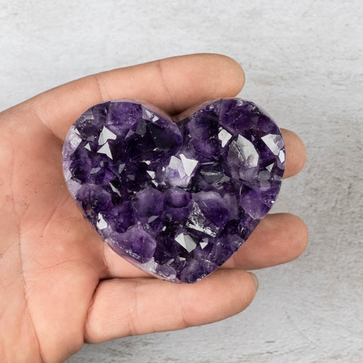 Amethyst Heart 256 g 71x59mm - InnerVision Crystals