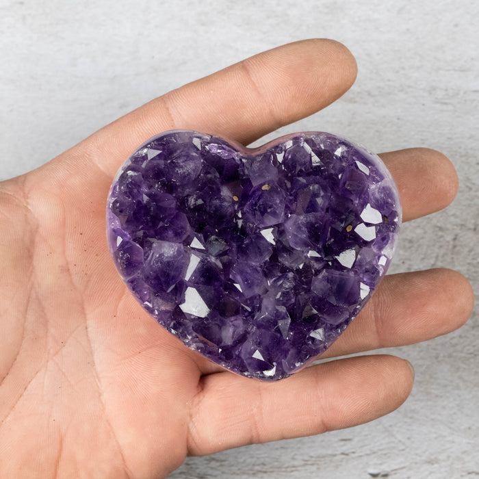 Amethyst Heart 261 g 72x62mm - InnerVision Crystals