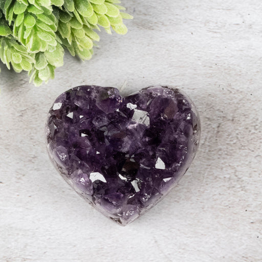 Amethyst Heart 262 g 68x59mm - InnerVision Crystals