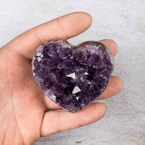 Amethyst Heart 262 g 68x59mm - InnerVision Crystals