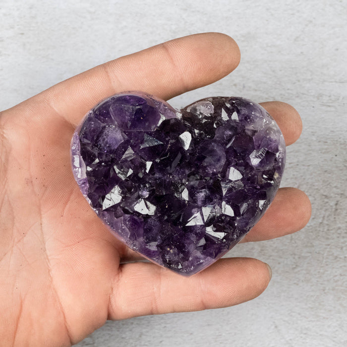 Amethyst Heart 264 g 74x64mm - InnerVision Crystals