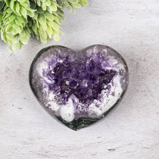 Amethyst Heart 264 g 82x70mm - InnerVision Crystals