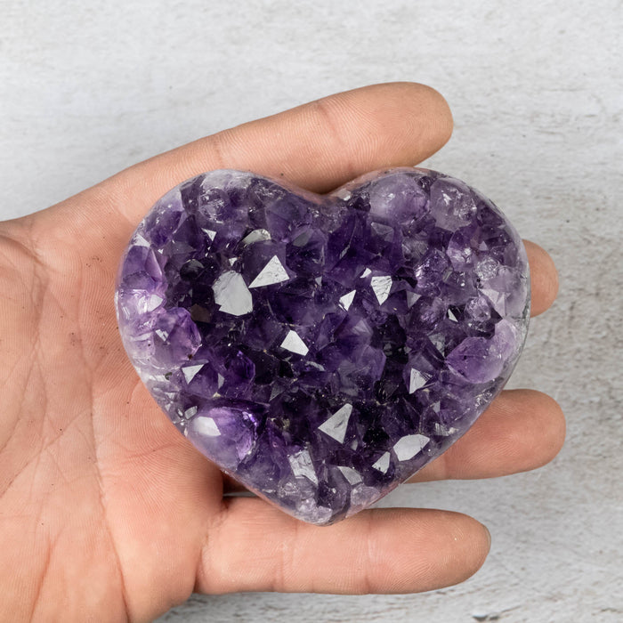 Amethyst Heart 288 g 82x73mm - InnerVision Crystals