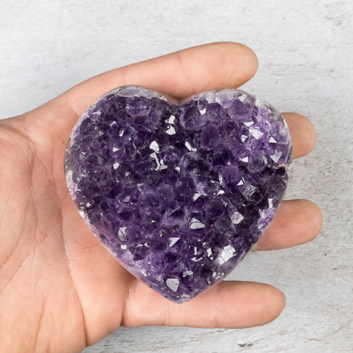 Amethyst Heart 292 g 80x77mm - InnerVision Crystals