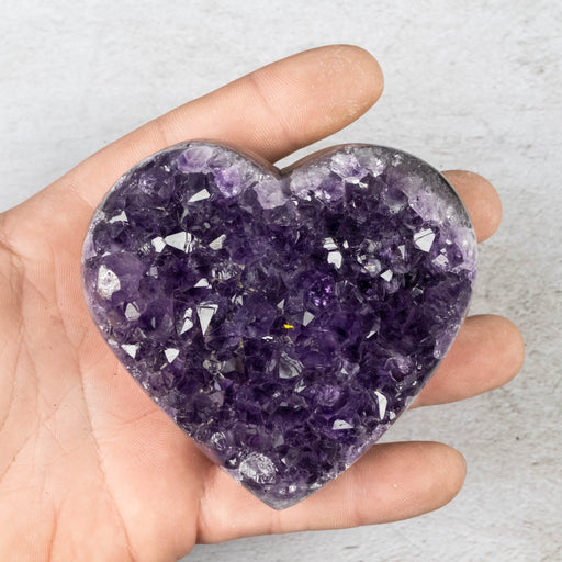 Amethyst Heart 302 g 84x78mm - InnerVision Crystals