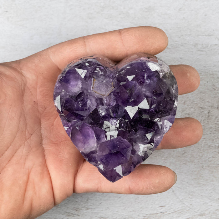 Amethyst Heart 304 g 70x68mm - InnerVision Crystals