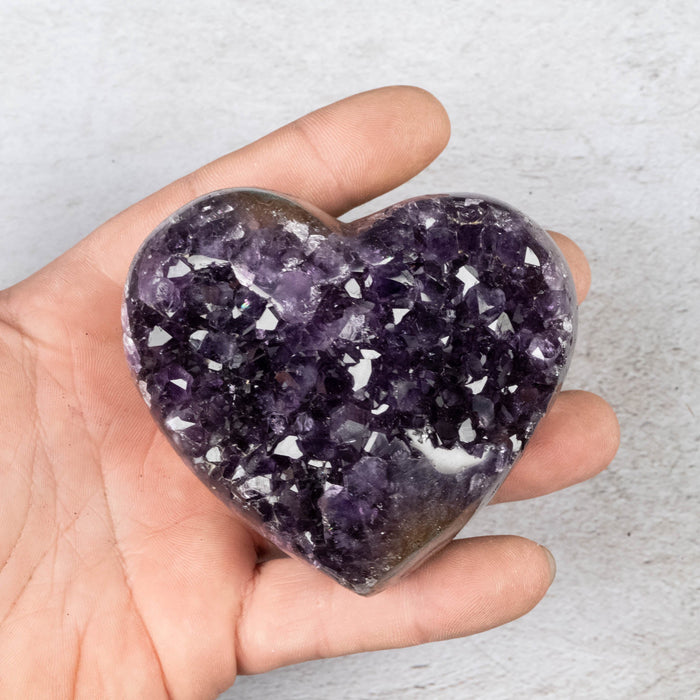 Amethyst Heart 313 g 82x73mm - InnerVision Crystals