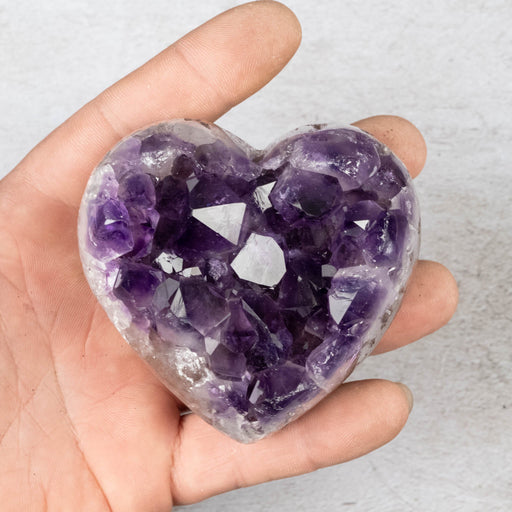 Amethyst Heart 315 g 76x72mm - InnerVision Crystals