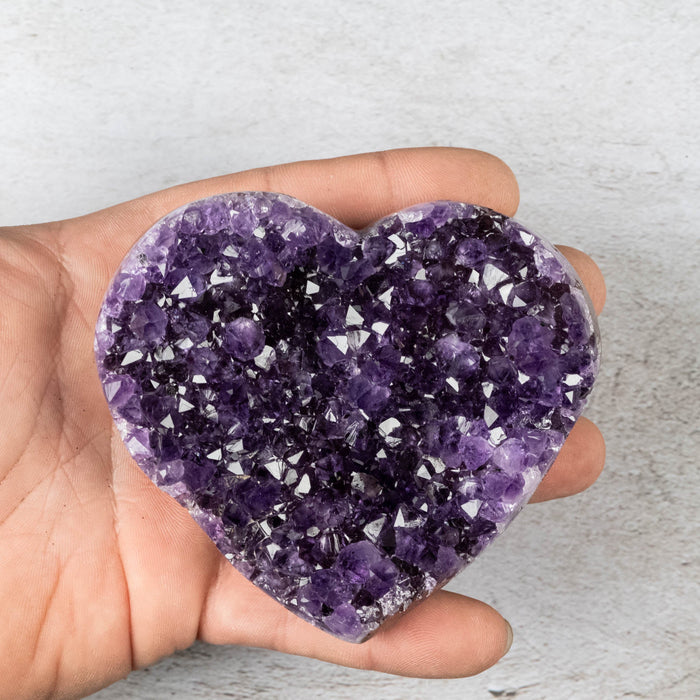 Amethyst Heart 332 g 95x84mm - InnerVision Crystals