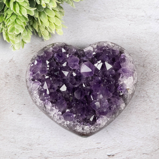 Amethyst Heart 366 g 94x80mm - InnerVision Crystals