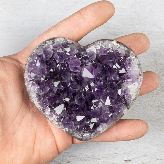 Amethyst Heart 366 g 94x80mm - InnerVision Crystals