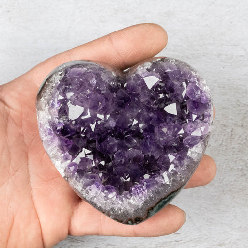 Amethyst Heart 375 g 87x79mm - InnerVision Crystals