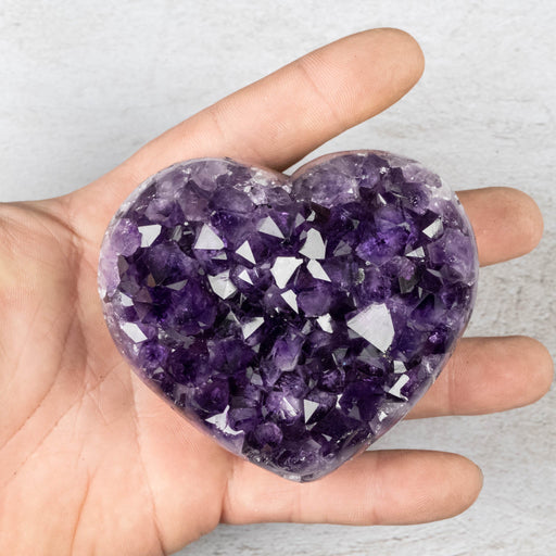 Amethyst Heart 403 g 84x76mm - InnerVision Crystals