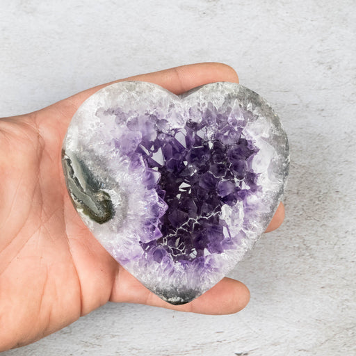 Amethyst Heart 436 g 95x95mm - InnerVision Crystals