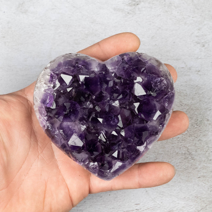 Amethyst Heart 488 g 96x86mm - InnerVision Crystals