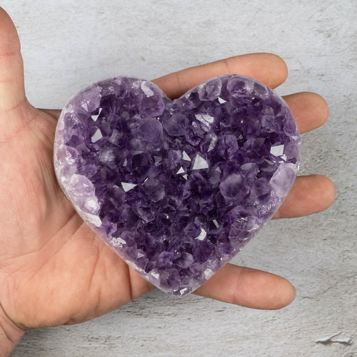 Amethyst Heart 550 g 107x102mm - InnerVision Crystals