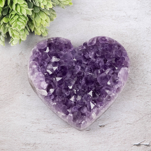 Amethyst Heart 550 g 107x102mm - InnerVision Crystals